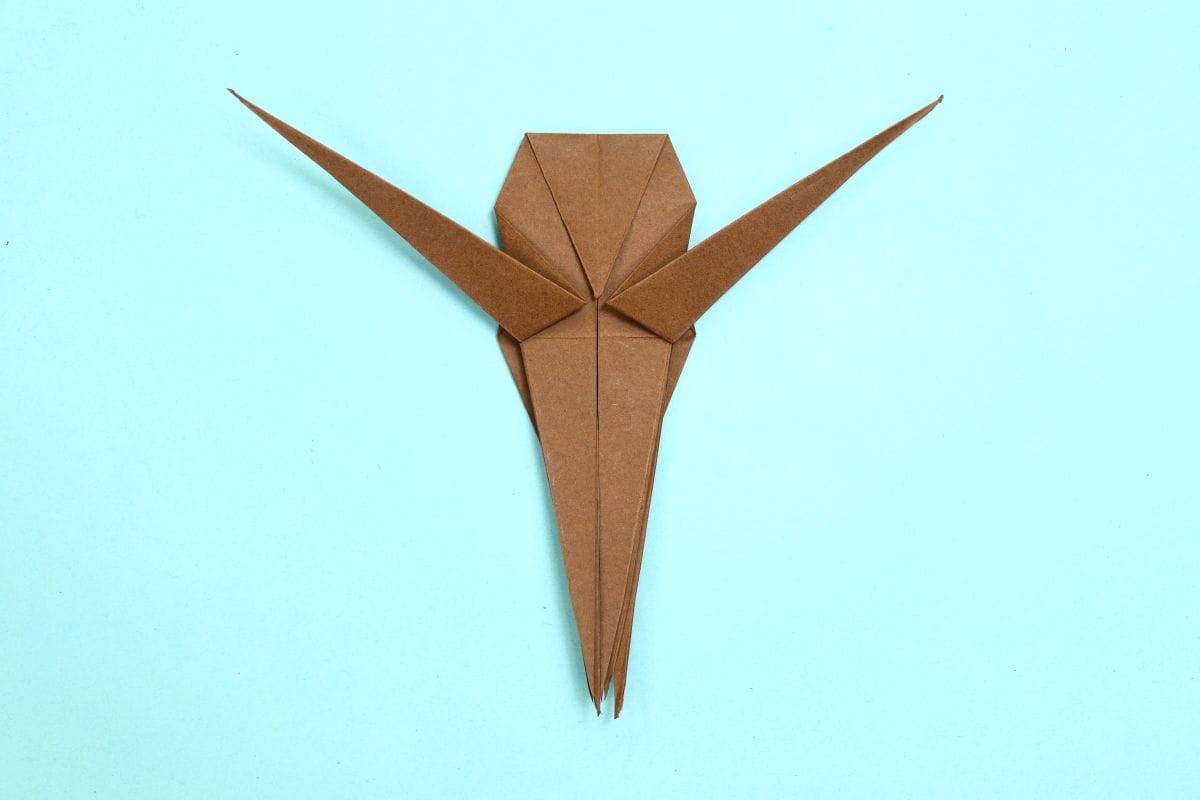 Origami spider step 56