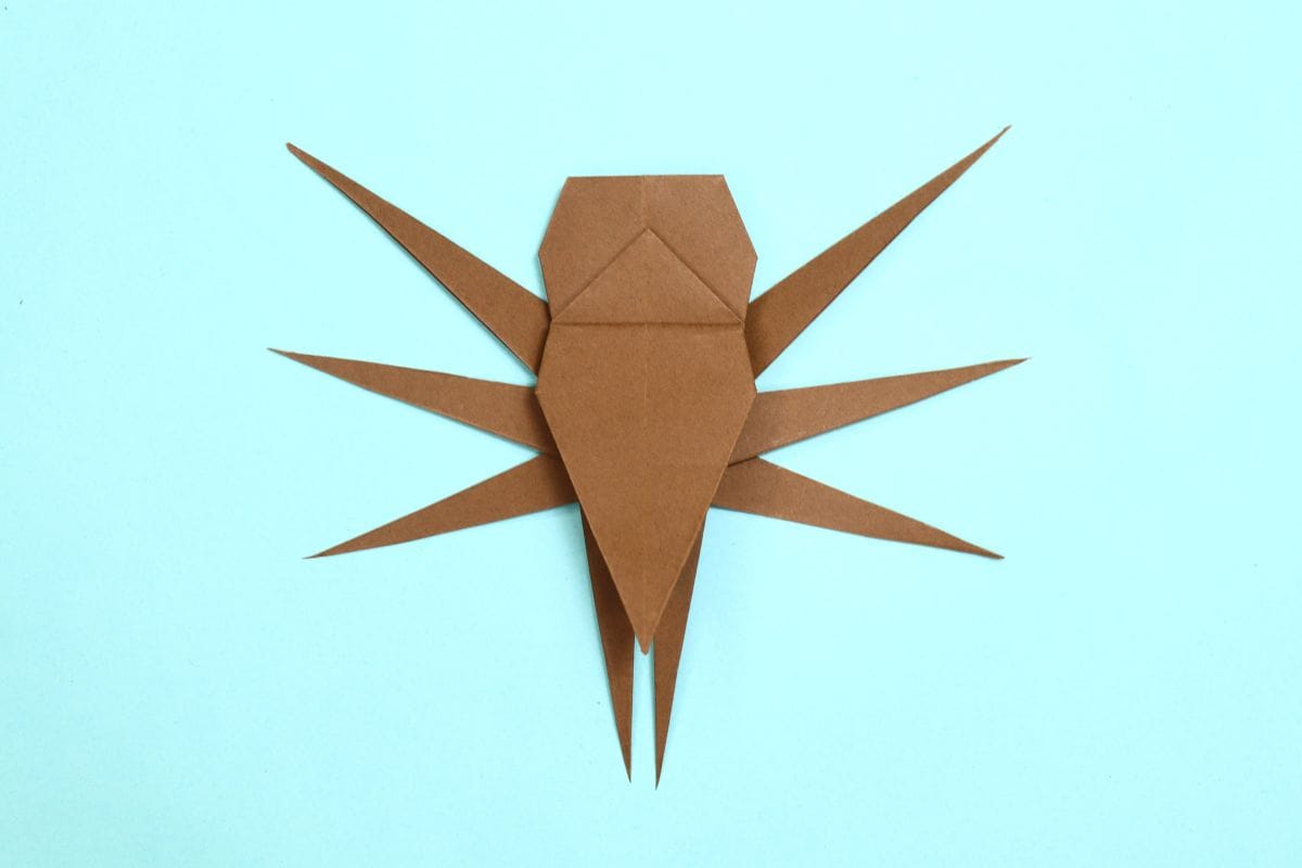 Origami spider step 59