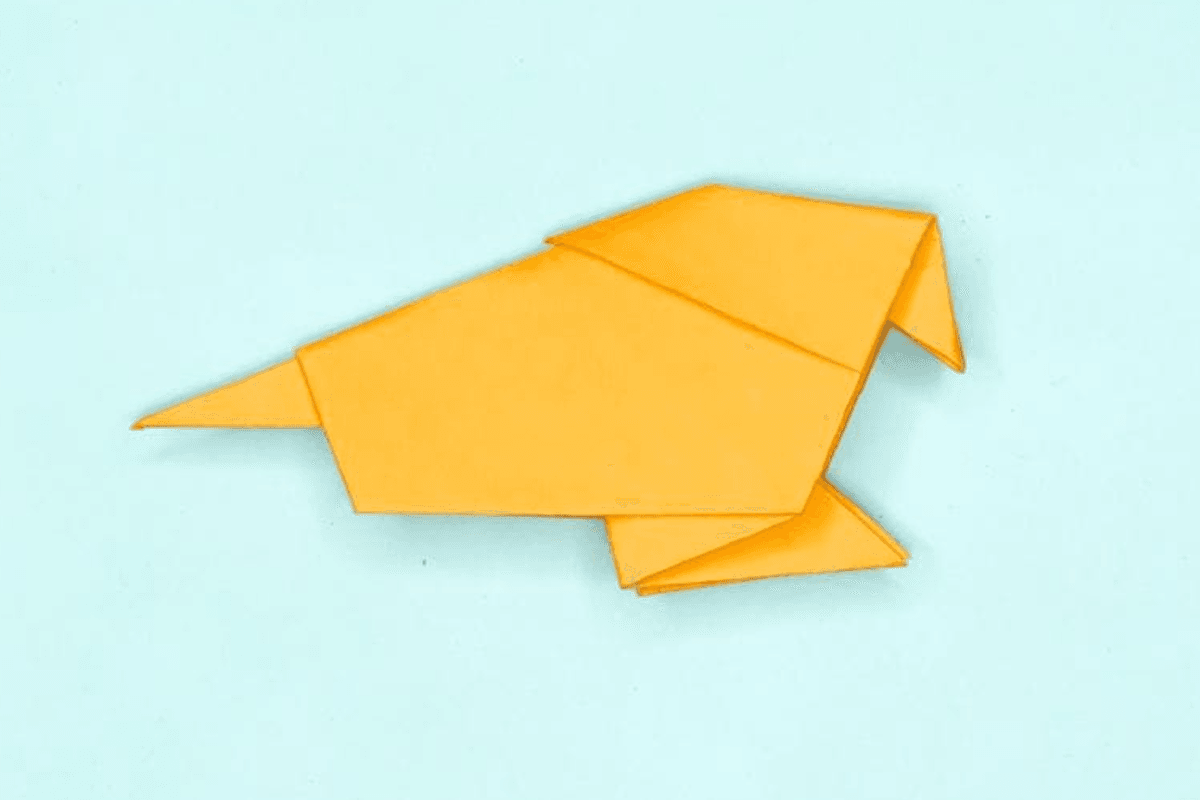 Origami pigeon final step