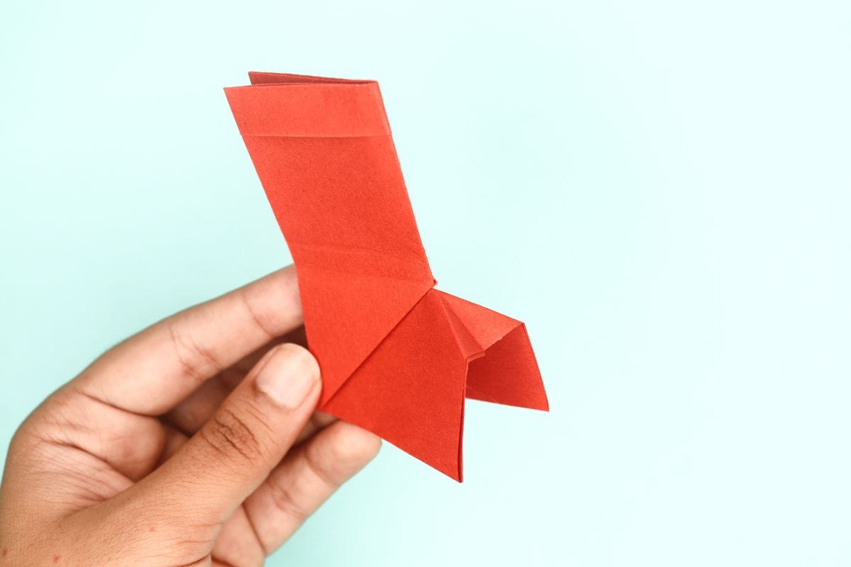 origami stocking step 21