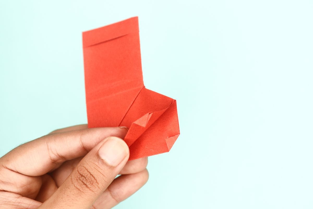 origami stocking step 23