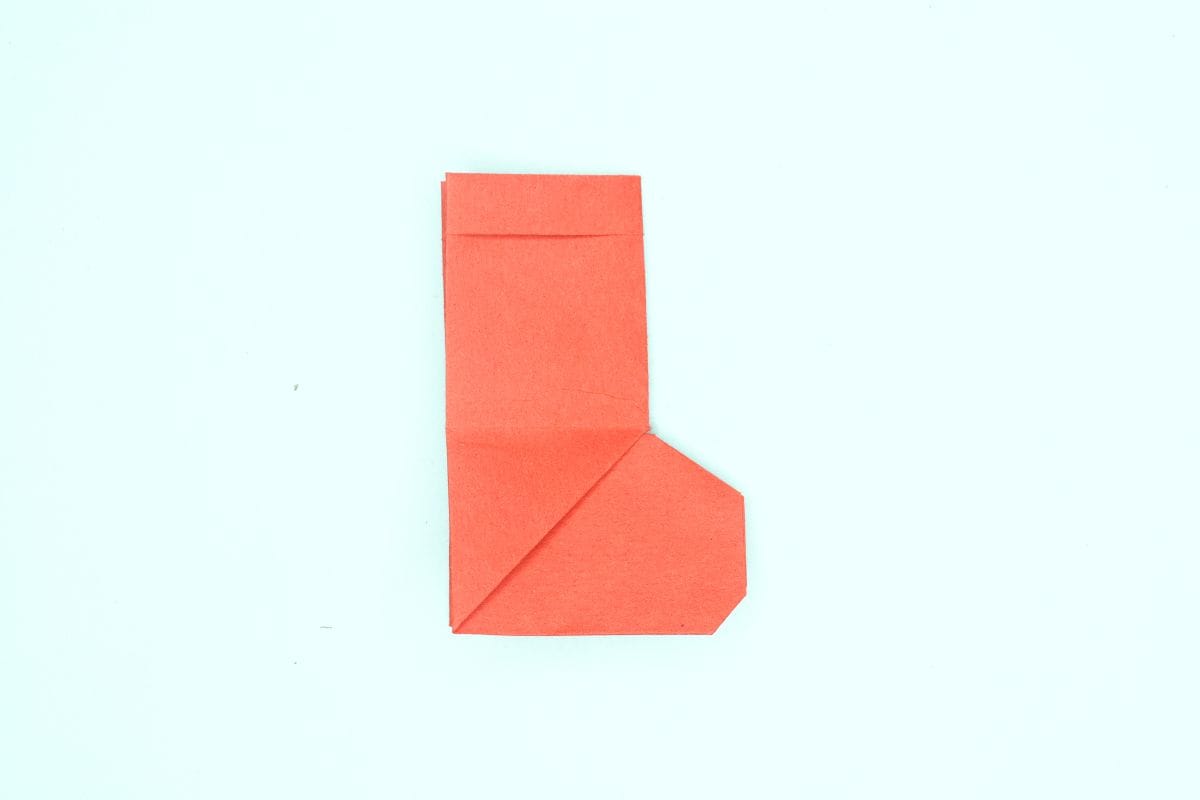 origami stocking step 24