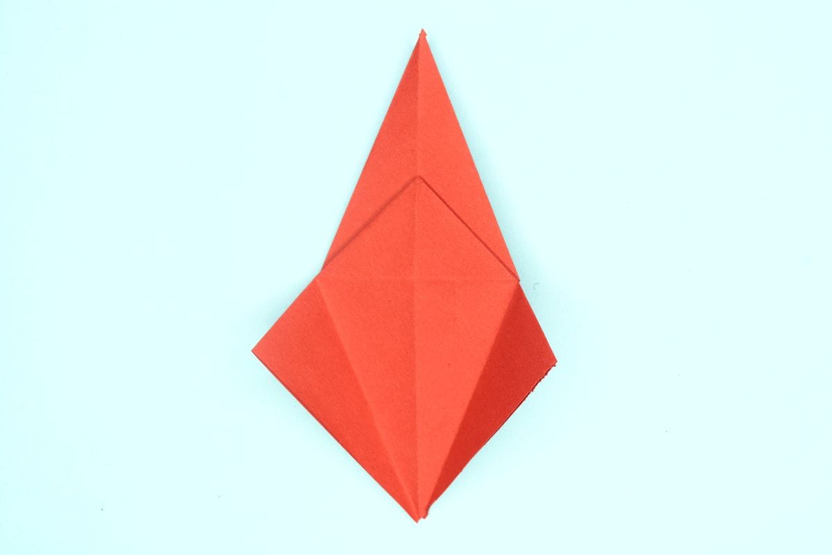 origami swan step 20