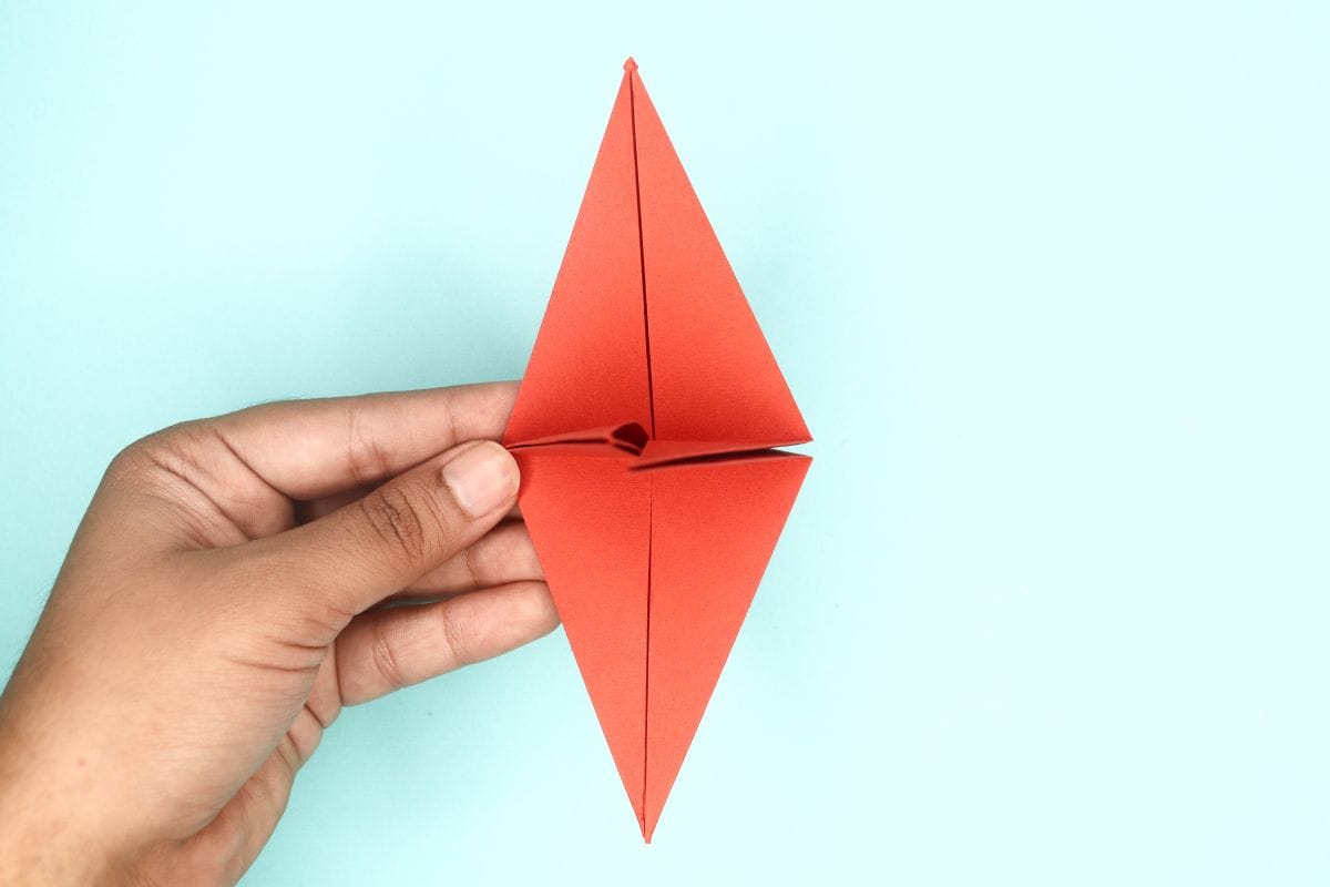 origami swan step 27