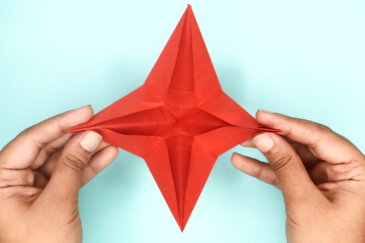 origami swan step 28