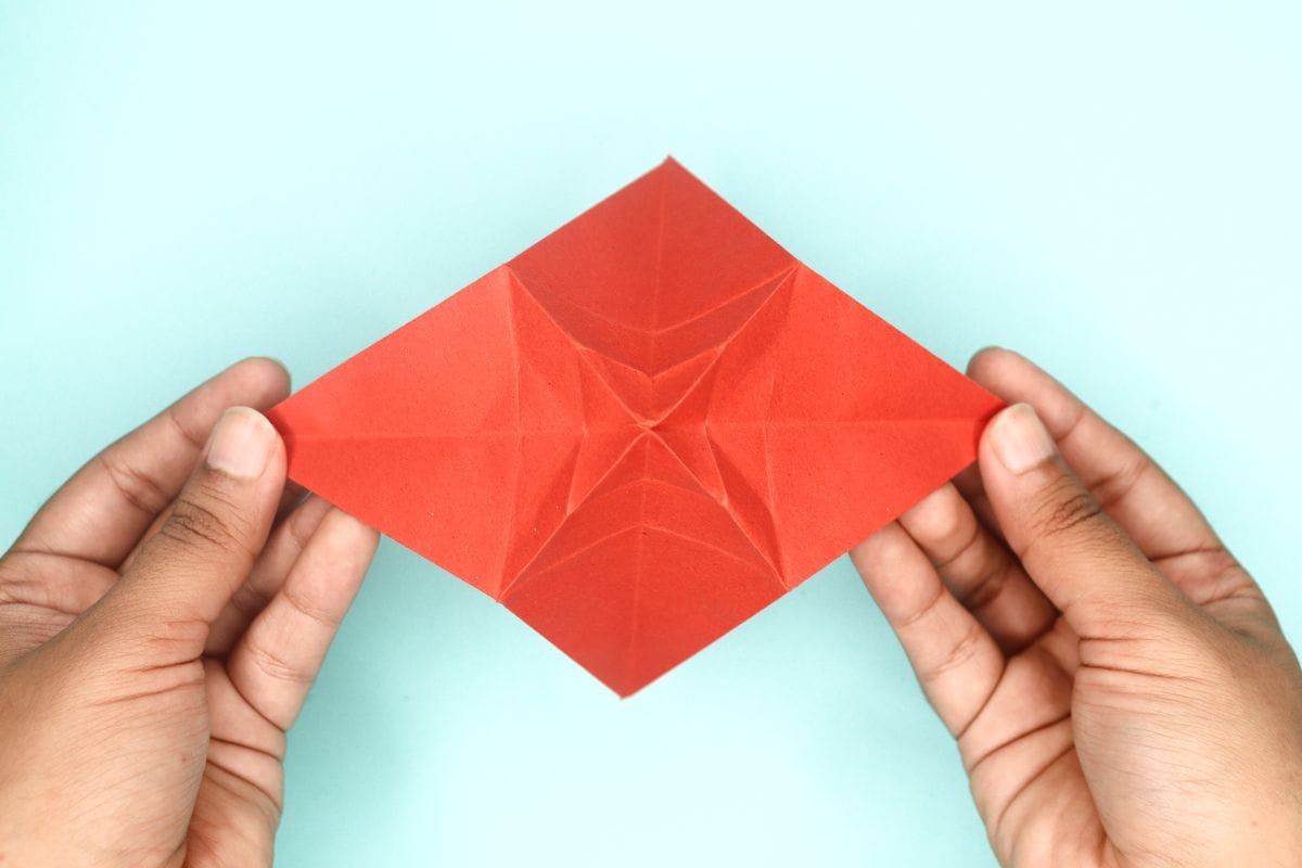 origami swan step 29