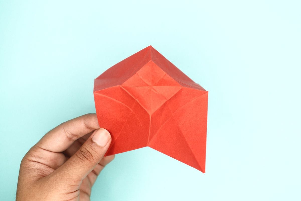 origami swan step 30