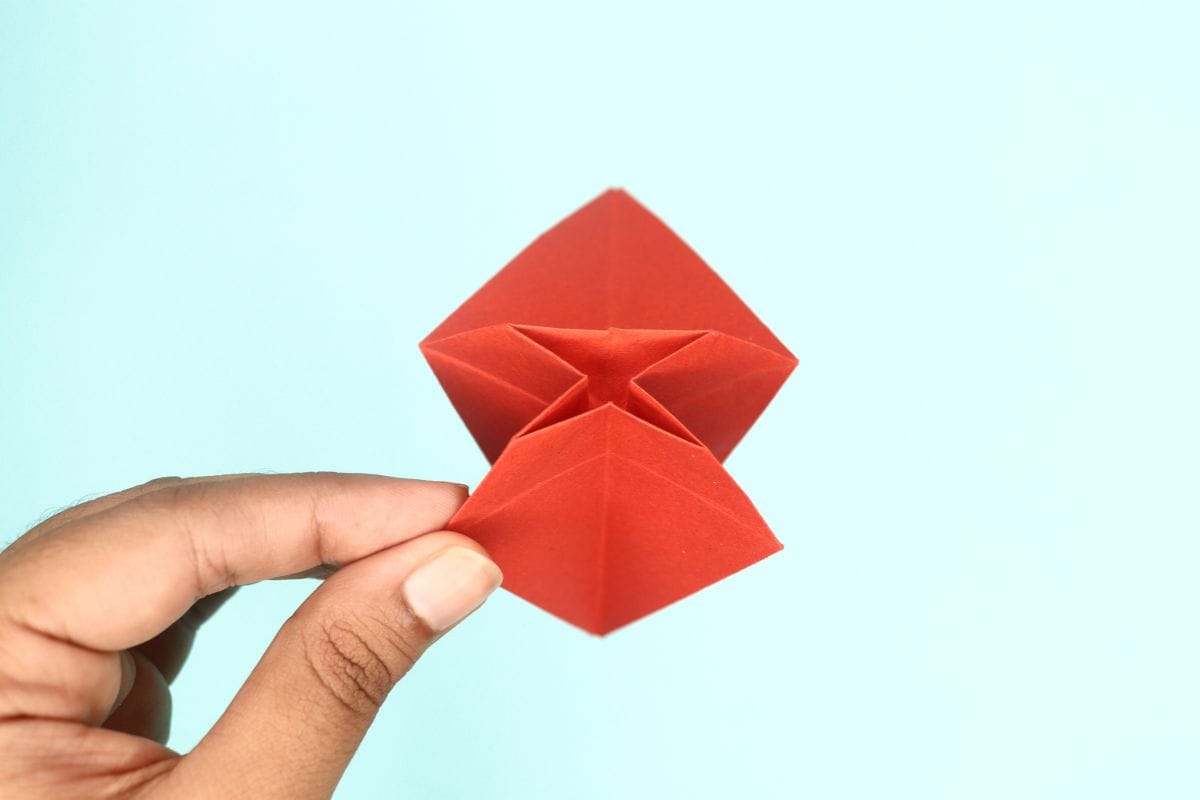 origami swan step 31