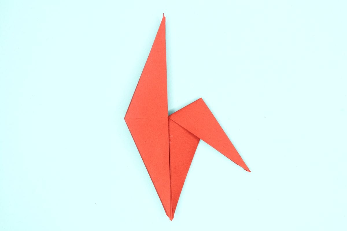 origami swan step 37