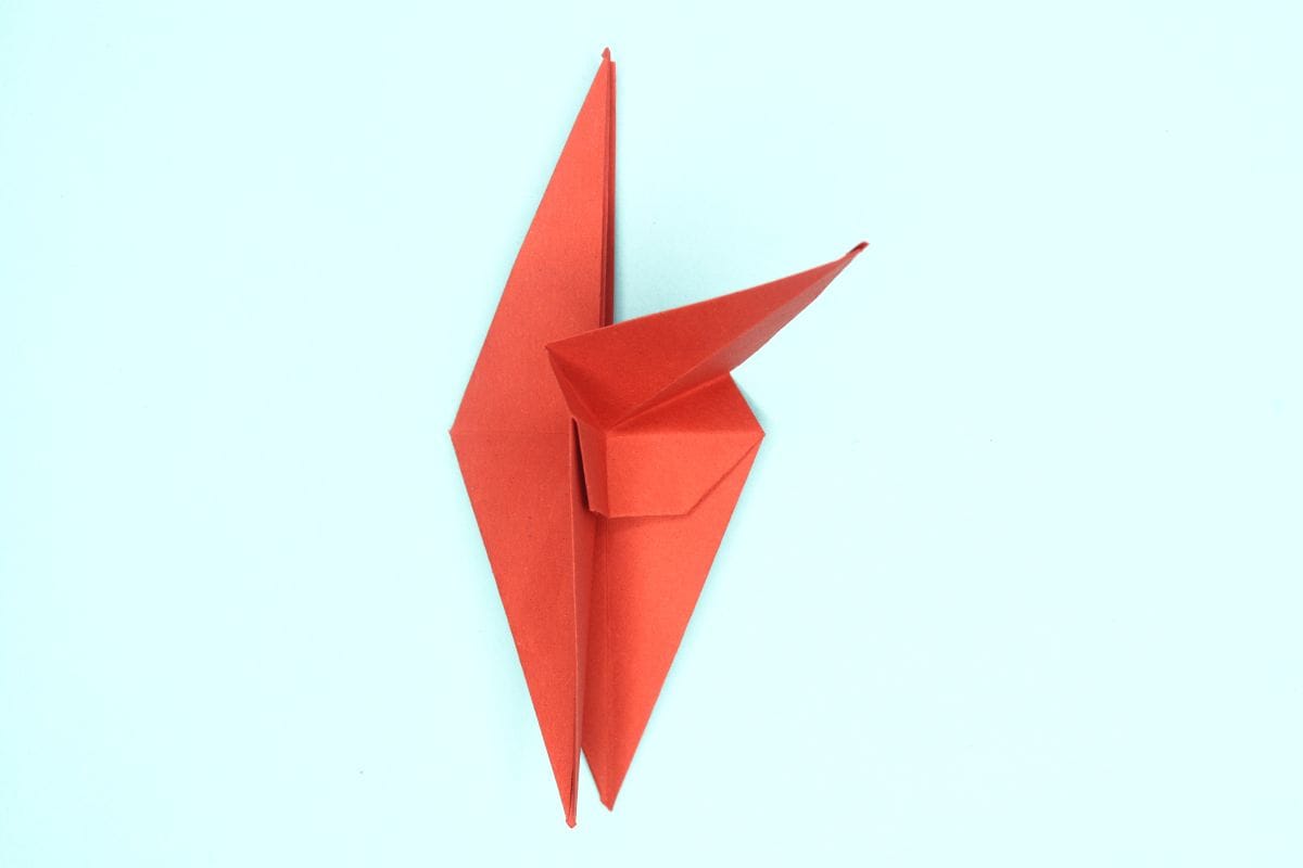 origami swan step 40