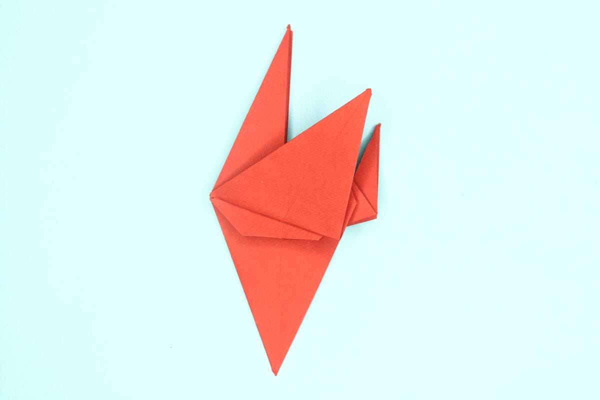 origami swan step 44