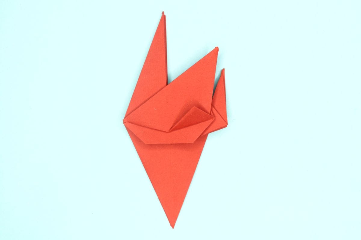 origami swan step 45