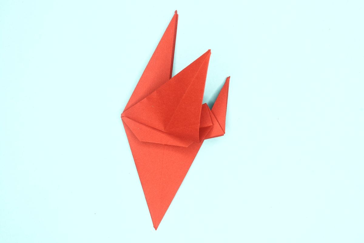 origami swan step 47