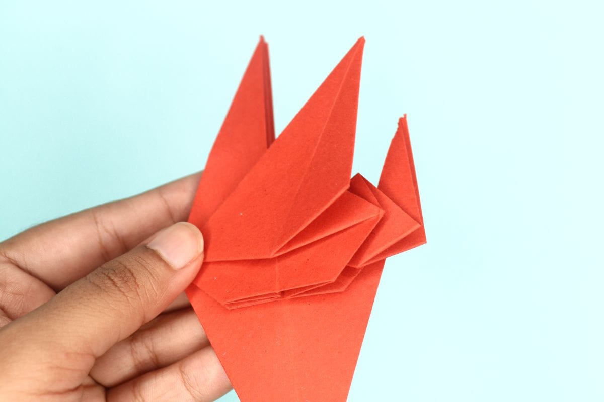 origami swan step 48