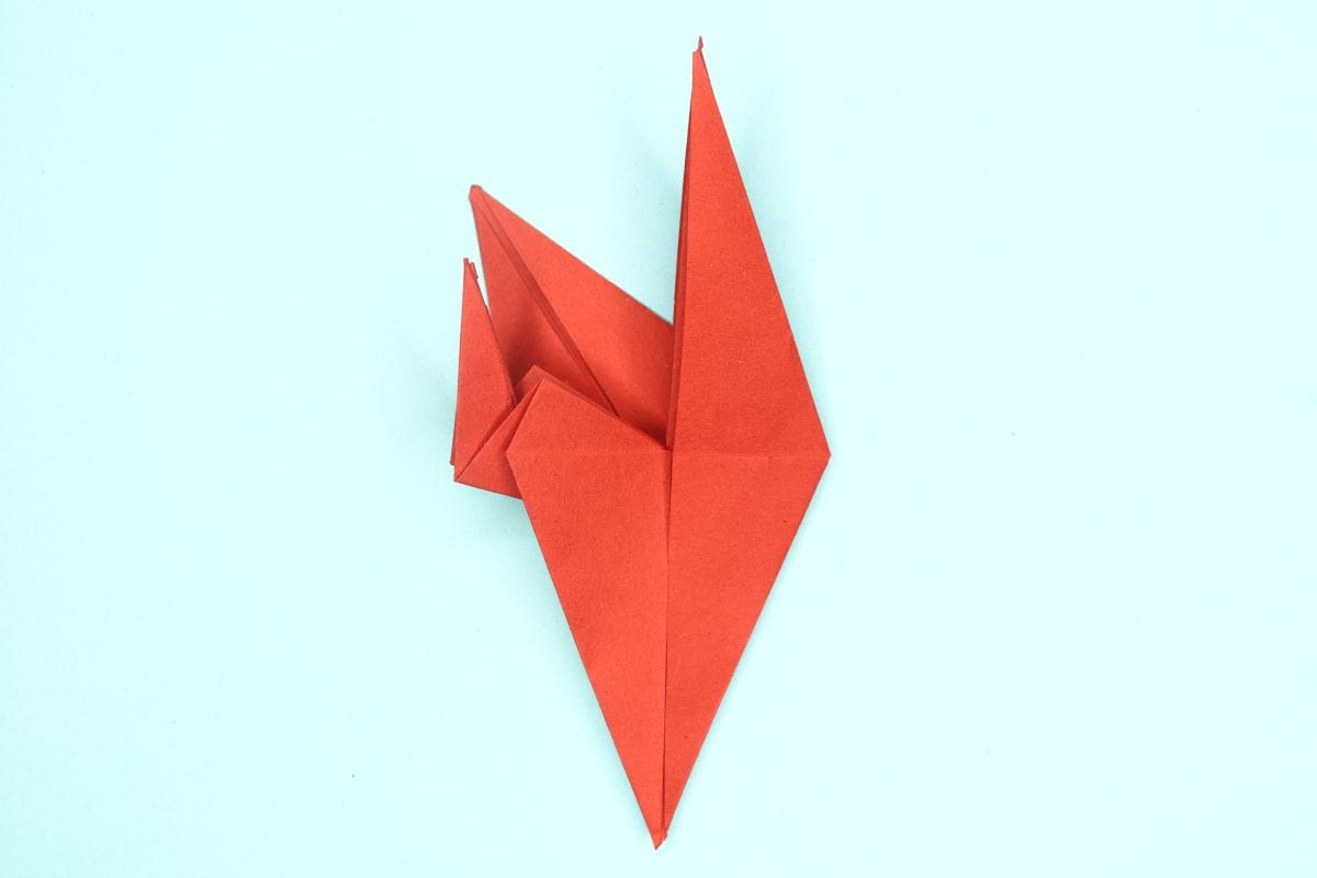 origami swan step 50
