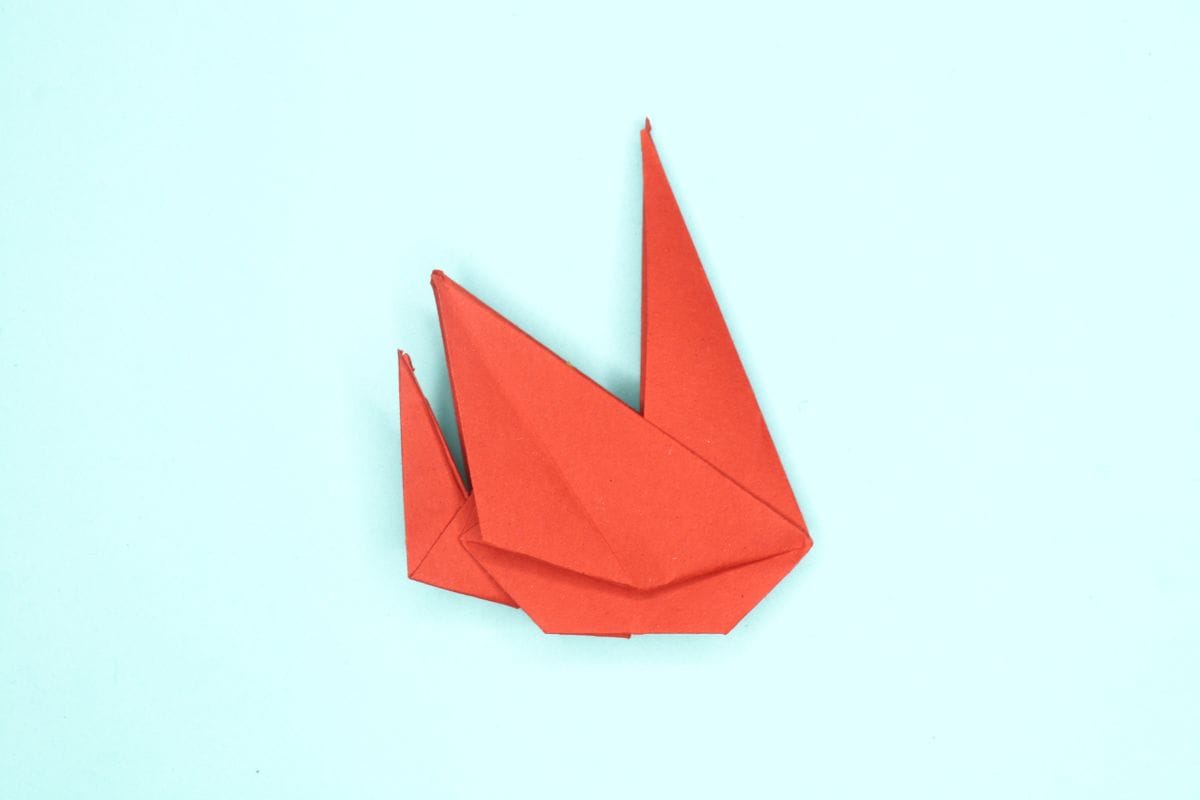 origami swan step 51