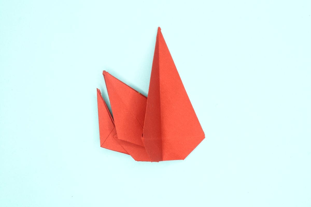 origami swan step 52
