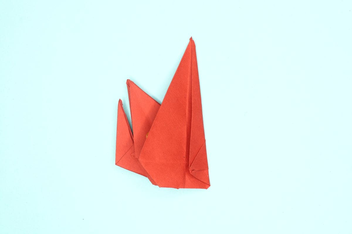 origami swan step 53