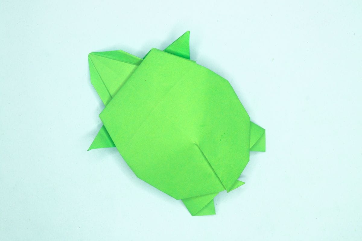 origami turtle final step
