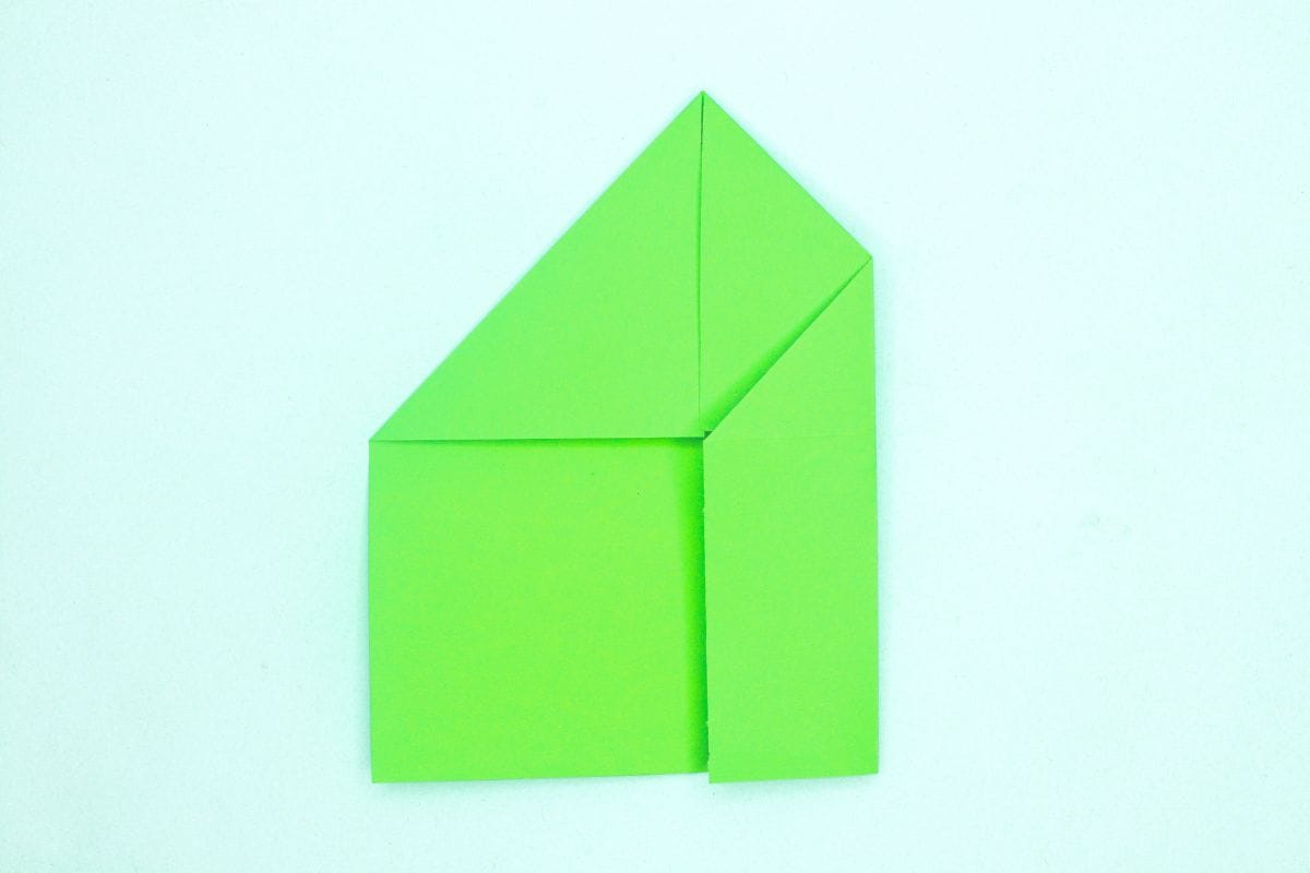 Easy origami parrot step 08