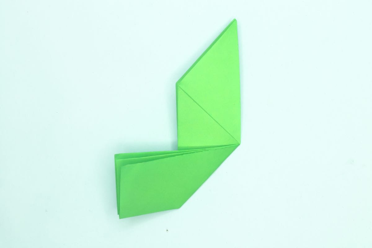 Easy origami parrot step 11