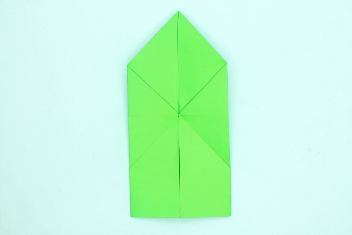 Easy origami parrot step 13
