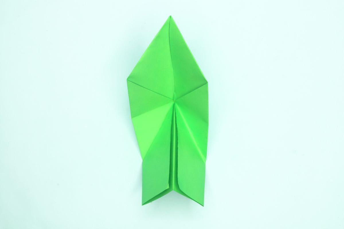 Easy origami parrot step 14