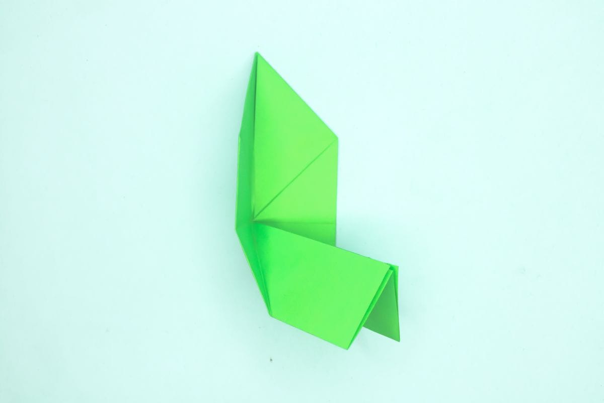 Easy origami parrot step 15