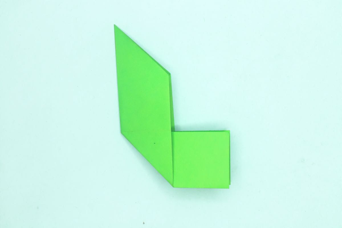 Easy origami parrot step 16