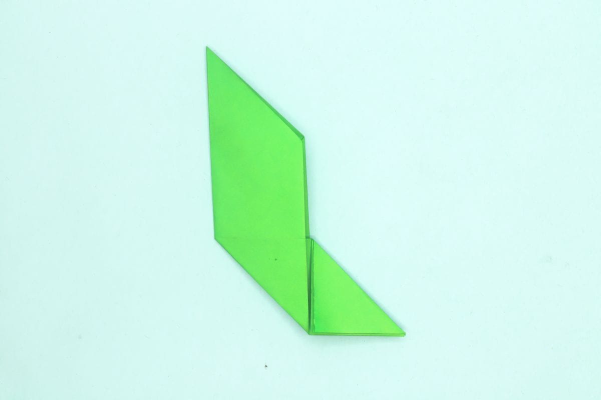 Easy origami parrot step 17